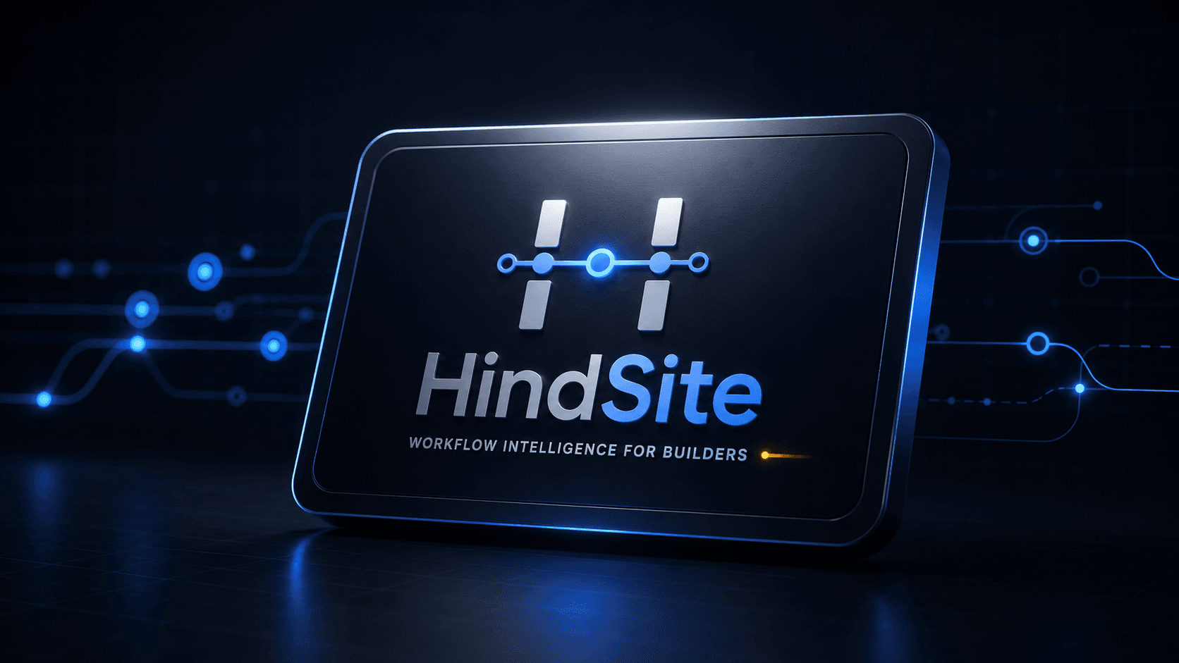 HindSite product badge with the tagline Workflow Intelligence for Builders